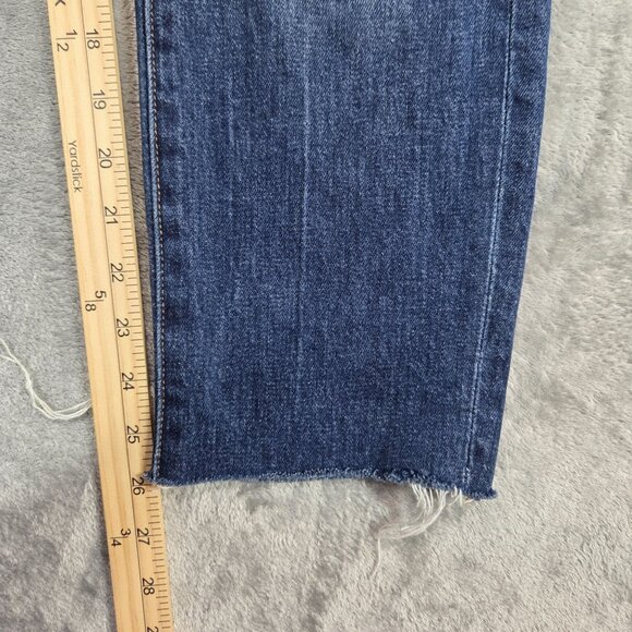 Madewell Jeans Womens 28 Blue Slim Boyjean Raw Hem Ankle Stretch Denim Preppy - Picture 11 of 11